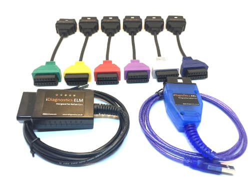 ELM + KKL + 6 Colored Adapters (Green Red Yellow Purple Blue Grey)